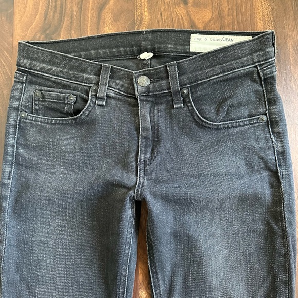 RAG & BONE Black Skinny Jeans in Rock - Picture 3 of 10